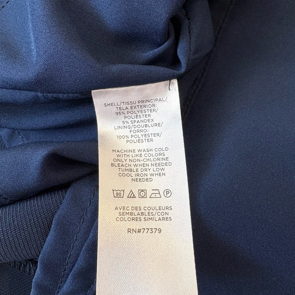 Ann Taylor Classic Flare Dress Navy Blue Size 2 - Picture 7 of 7